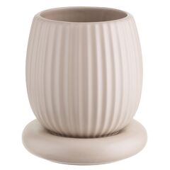 Горшок цветочный кремового цвета из коллекции Edge, 2,7л, Tkano