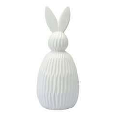 Декор из фарфора белого цвета Trendy Bunny из коллекции Easter Essential, 12,5х12,5x30,5 см, Tkano