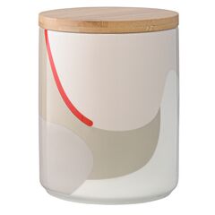 Банка для хранения бежевого цвета с авторским принтом из коллекции Freak Fruit, 1,25л, Tkano