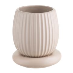 Горшок цветочный кремового цвета из коллекции Edge, 1,2л, Tkano