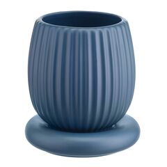Горшок цветочный темно-синего цвета из коллекции Edge, 1,2л, Tkano