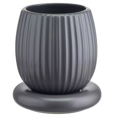 Горшок цветочный серого цвета из коллекции Edge, 1,2 л, Tkano