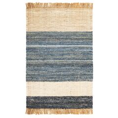 Ковер из джута, денима и шерсти Hyderabad из коллекции Ethnic, 120х180см, Tkano