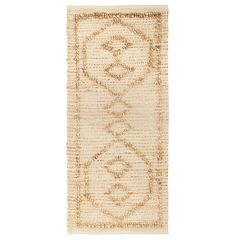 Ковер из джута и переработанного хлопка Kolkata из коллекции Ethnic, 70x160см, Tkano