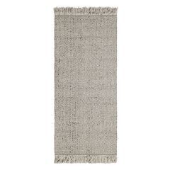 Ковер из переработанного пластика светло-серого цвета из коллекции Ethnic, 70х160 см, Tkano