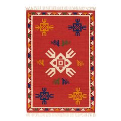 Ковер из шерсти по мотивам чувашских орнаментов из коллекции Cultural Heritage, 120х180 см, Tkano