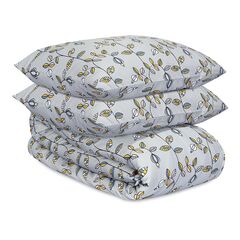 Комплект постельного белья 'Ягоды тайги' из премиального сатина из коллекции Russian North, 150х200 см, Tkano