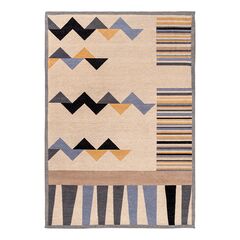 Ковер из хлопка по мотивам нанайских орнаментов из коллекции Cultural Heritage, 120х180 см, Tkano