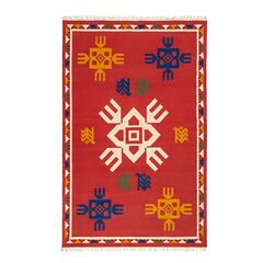 Ковер из шерсти по мотивам чувашских орнаментов из коллекции Cultural Heritage, 160х230 см, Tkano