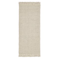 Ковер из переработанного пластика бежевого цвета из коллекции Ethnic, 70х160 см, Tkano