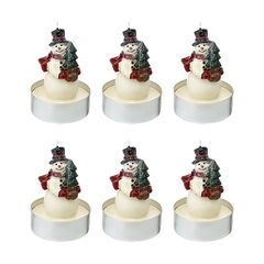 Набор декоративных свечей Festive snowman из коллекции New Year Essential, 6 шт., Tkano