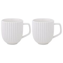 Набор из двух кружек белого цвета из коллекции Edge, 400 мл, Tkano