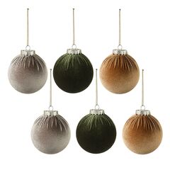 Набор ёлочных украшений Velvet Christmas из коллекции New Year Essential, 6 шт., Tkano