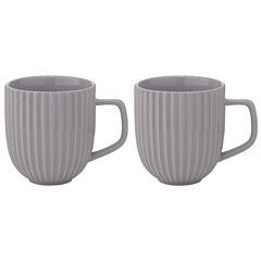 Набор из двух кружек темно-серого цвета из коллекции Edge, 400 мл, Tkano