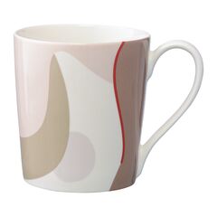 Кружка бежевого цвета с авторским принтом из коллекции Freak Fruit, 350мл, Tkano