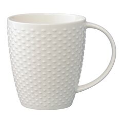 Кружка белого цвета с фактурным рисунком из коллекции Essential, 350мл, Tkano