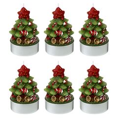 Набор декоративных свечей Green Miracle из коллекции New Year Essential, 6 шт., Tkano