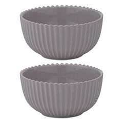 Набор из двух салатников темно-серого цвета из коллекции Edge, 300 мл, Tkano