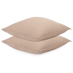 Набор из двух наволочек из сатина светло-коричневого цвета из коллекции Essential, 70х70 см, Tkano
