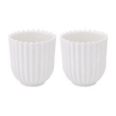 Набор из двух подставок для яиц белого цвета из коллекции Edge, S, Tkano