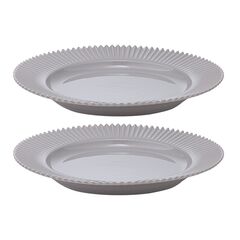 Набор из двух тарелок темно-серого цвета из коллекции Edge, 21 см, Tkano