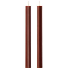 Набор из двух свечей коричневого цвета из коллекции Edge, 24,5 см, Tkano