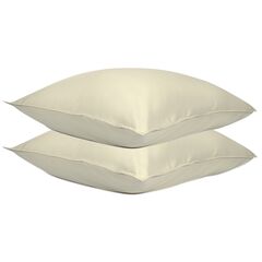 Набор из двух наволочек из сатина серо-бежевого цвета  брашинг-эффектом из коллекции Essential, 70х70 см, Tkano