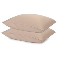 Набор из двух наволочек из сатина светло-коричневого цвета из коллекции Essential, 50х70 см, Tkano