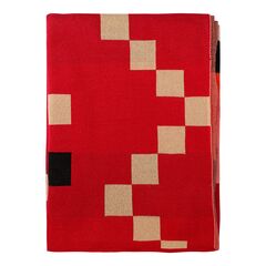 Плед из хлопка по мотивам башкирских орнаментов из коллекции Cultural Heritage, 130х180 см, Tkano