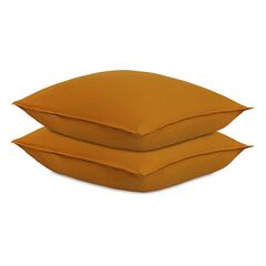 Набор наволочек изо льна и хлопка цвета карри из коллекции Essential, 70х70 см, Tkano