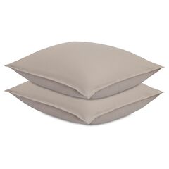 Набор наволочек изо льна и хлопка серо-бежевого цвета из коллекции Essential, 70х70 см, Tkano