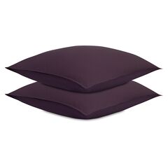 Набор наволочек из стираного перкаля сливового цвета из коллекции Essential, 70х70 см, Tkano