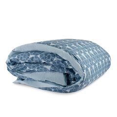 Пододеяльник двухсторонний из перкаля голубой с принтом Хвойное настроение Russian North, 200х200 см, Tkano