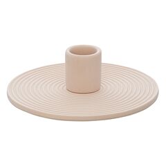 Подсвечник из каменной керамики бежевого цвета из коллекции Essential, Tkano