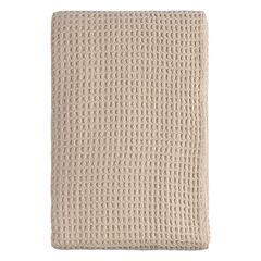 Плед из шерсти бежево-серого цвета из коллекции Essential, 130х180 см, Tkano