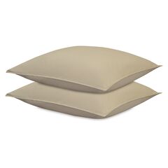 Набор наволочек из стираного перкаля бежево-серого цвета из коллекции Essential, 70х70 см, Tkano