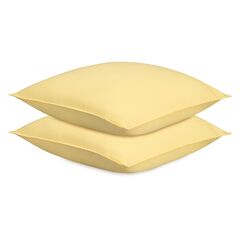 Набор наволочек из стираного перкаля светло-желтого цвета из коллекции Essential, 70х70 см, Tkano