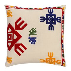 Подушка декоративная по мотивам чувашских орнаментов из коллекции Cultural Heritage, 45х45 см, Tkano