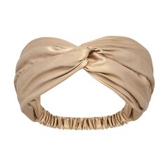 Повязка для волос из натурального шелка бежевого цвета из коллекции Essential, Tkano