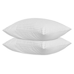 Набор наволочек из страйп-сатина из коллекции Essential, 50х70 см, Tkano