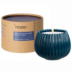 Свеча ароматическая Italian Cypress из коллекции Edge, синий, 30 ч, Tkano