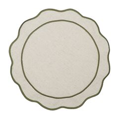 Салфетка под приборы Anemone из коллекции Trendy Ruffles, 40 см, оливковый, Tkano