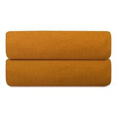 Простыня на резинке изо льна и хлопка цвета карри из коллекции Essential, 180х200х30 см, Tkano