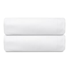 Простыня на резинке из плотного сатина белого цвета из коллекции Essential, 180х200х30 см, Tkano