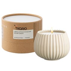 Свеча ароматическая Secret Santa из коллекции Edge, бежевый, 30 ч, Tkano