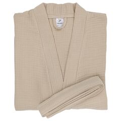 Халат из многослойного муслина бежевого цвета из коллекции Essential, размер M, Tkano