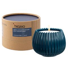 Свеча ароматическая Spicy Snowflakes из коллекции Edge, синий, 30 ч, Tkano