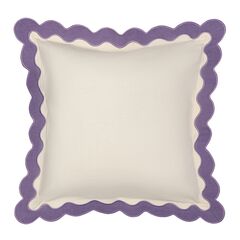Чехол на подушку с контрастным кантом сиреневого цвета из коллекции Trendy Ruffles, 40х40 см, Tkano