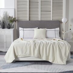 Покрывало Гранд, цвет молочный, размер 160х220 Трикотаж, Sofi de Marko