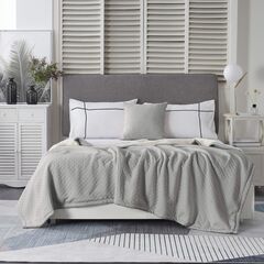 Покрывало Гранд, цвет серый, размер 220х240 Трикотаж, Sofi de Marko